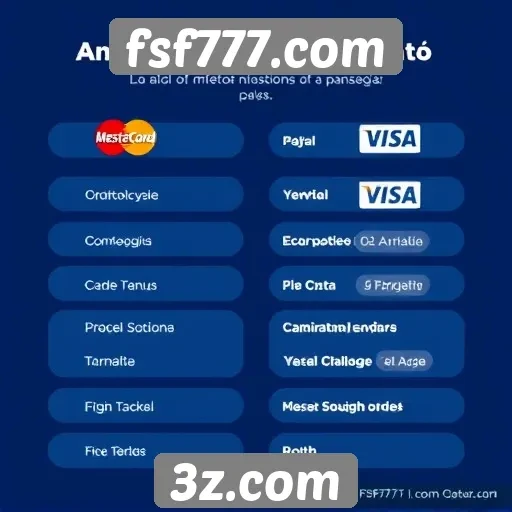 métodos de pagamento disponíveis em fsf777.com